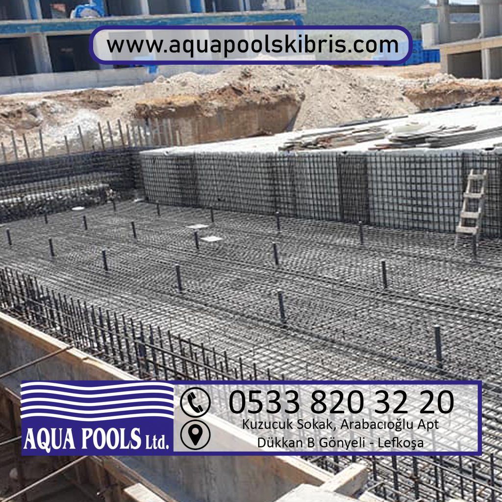 kıbrıs havuz 25×10 alt yapı mekanik döşemesi aqua pools